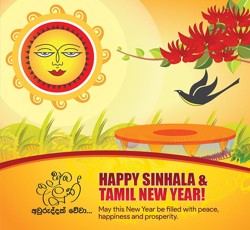 Sinhala ve Tamilce Yeni Yıl 2019 HD duvar kağıdı