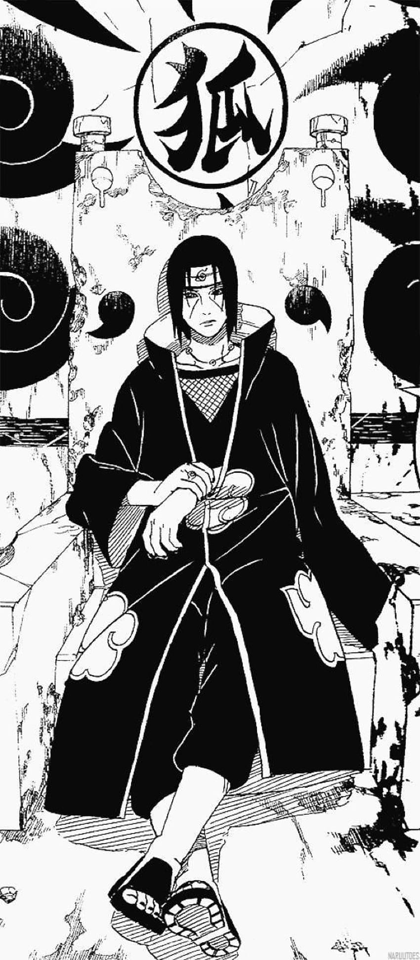 Itachi on the throne. One of the most cool looking poses Ive seen from one of the best characters., itachi sitting HD phone wallpaper