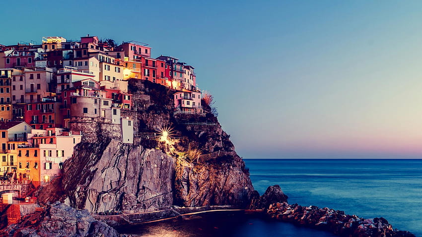 1920x1080 Cinque Terre Laptop Full , manarola after sunset HD wallpaper