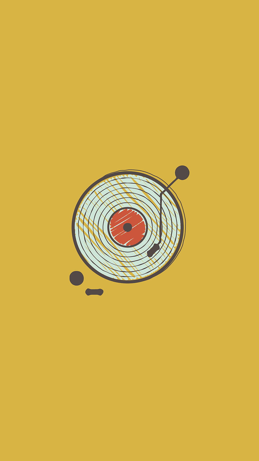 Sampul Sorotan Instagram Retro, estetika lingkaran kuning wallpaper ponsel HD