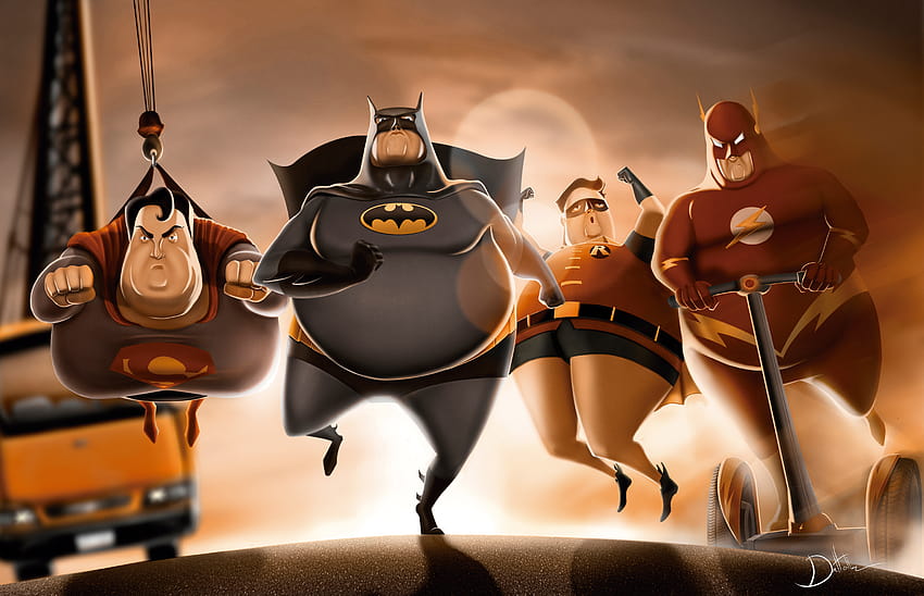 Fette Superhelden, Superhelden, Hintergründe und fetter Batman HD-Hintergrundbild