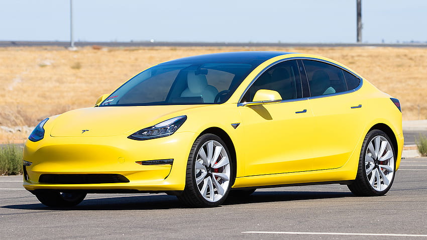 Tesla Model 3 3M 1080 Matte Yellow Hd Wallpaper | Pxfuel