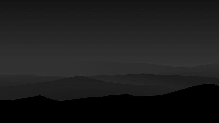 Pegunungan Malam Gelap Minimalis , Artis, Latar belakang, dan, hitam minimalis Wallpaper HD