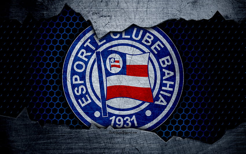 Bahia, Serie A, logo, grunge, Brazil, EC, brazil logo HD wallpaper