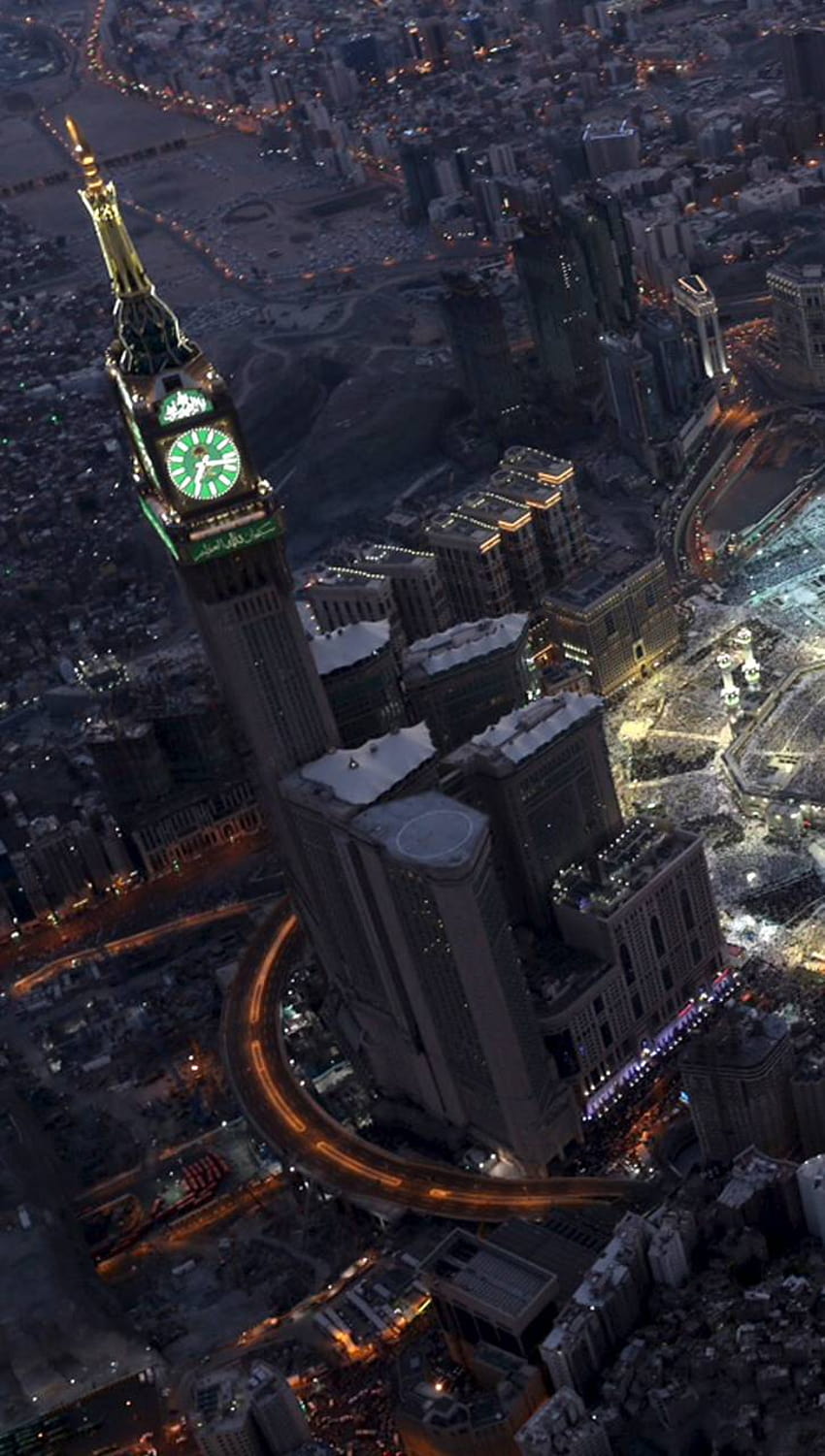 Tour de l'horloge La Mecque de Fendyevo, tour de l'horloge de la Mecque Fond d'écran de téléphone HD