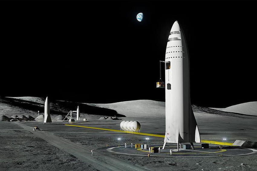 Elon Musk, bir SpaceX Ay üssü ve Mars'ın ayı kolonize etmesiyle dalga geçiyor HD duvar kağıdı