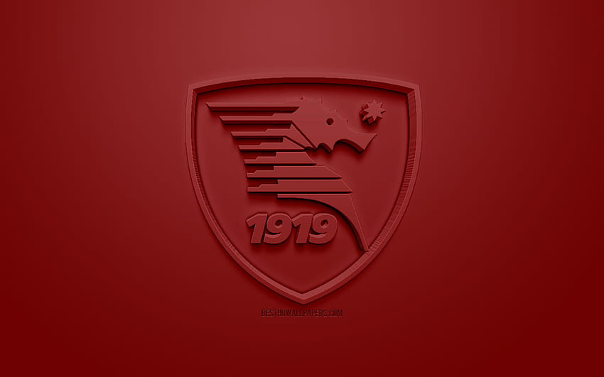 Scarica sfondi US Salernitana 1919, creativo logo 3D, sfondo marrone HD wallpaper