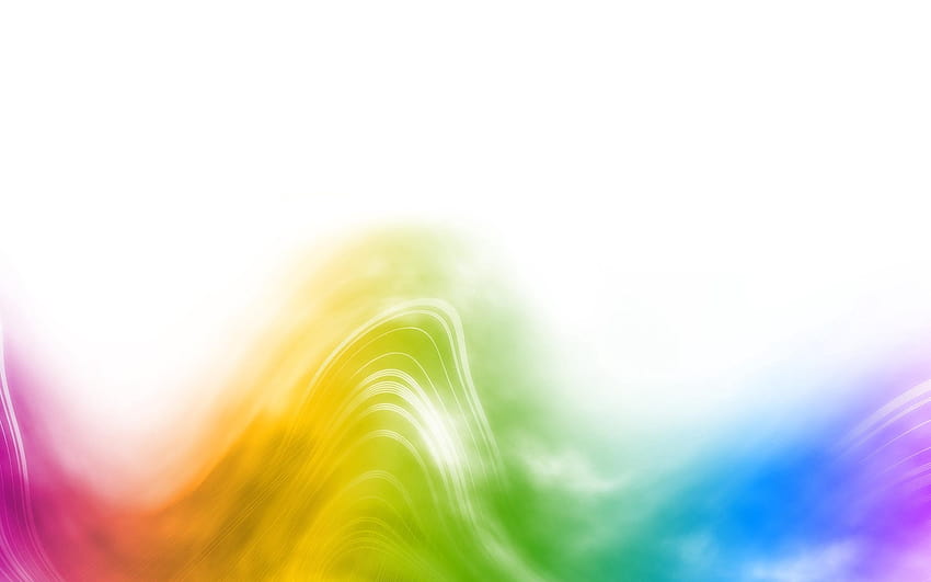 : blue, red, yellow, and green wavy, abstract wavy vibrant HD wallpaper