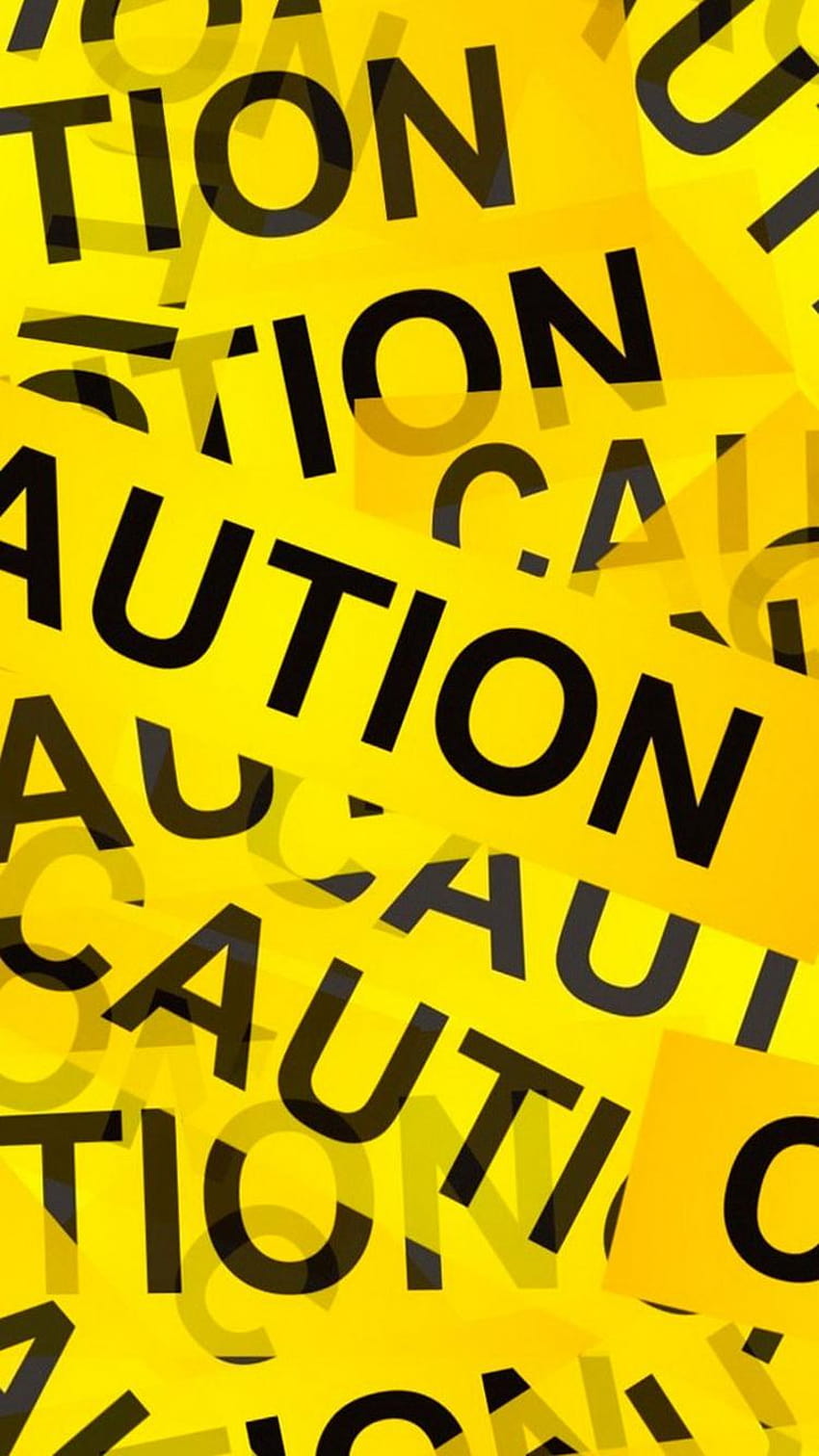 Caution Yellow Tape Iphone 6, black and yellow full iphone HD phone wallpaper