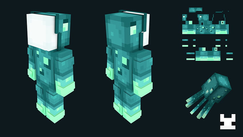 Glow Squid Onesie : Minecraft, minecraft ปลาหมึกเรืองแสง วอลล์เปเปอร์ HD