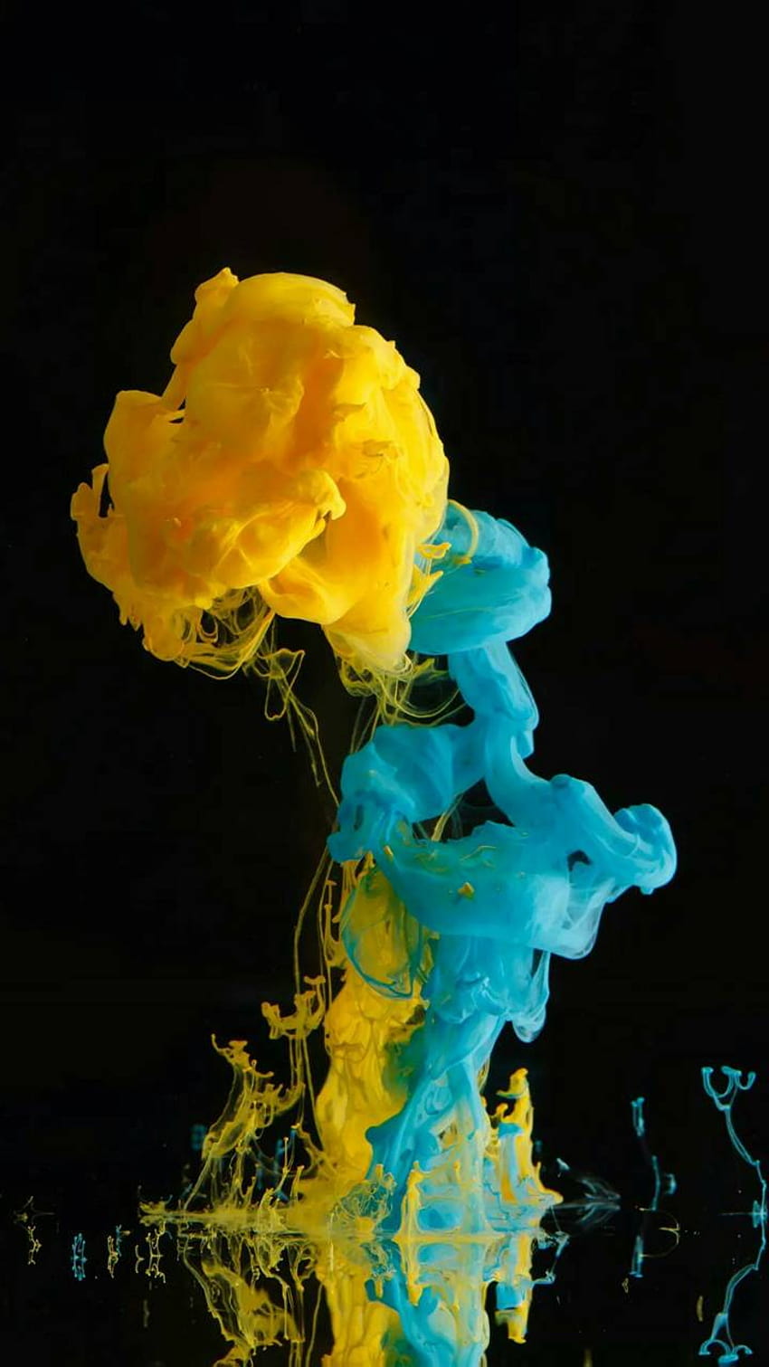 Color smoke by CallmeZi, full yellow amoled smoking HD phone wallpaper