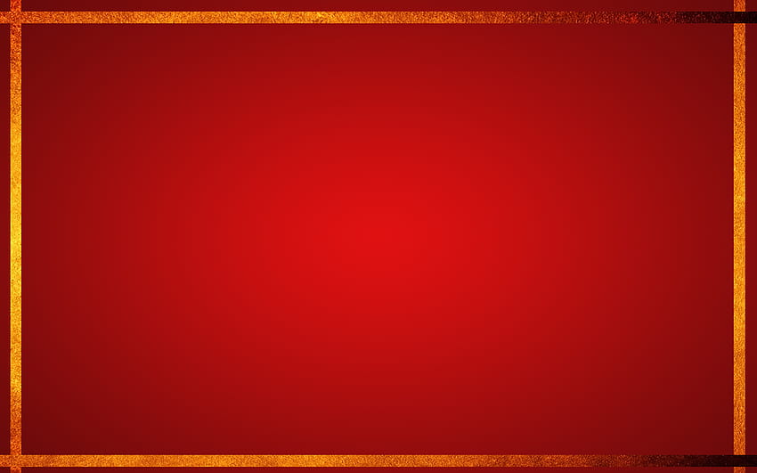 빨간색 중국 디자인 16 of 20 단색 빨간색과 금색 테두리, 중국 문화 HD 월페이퍼
