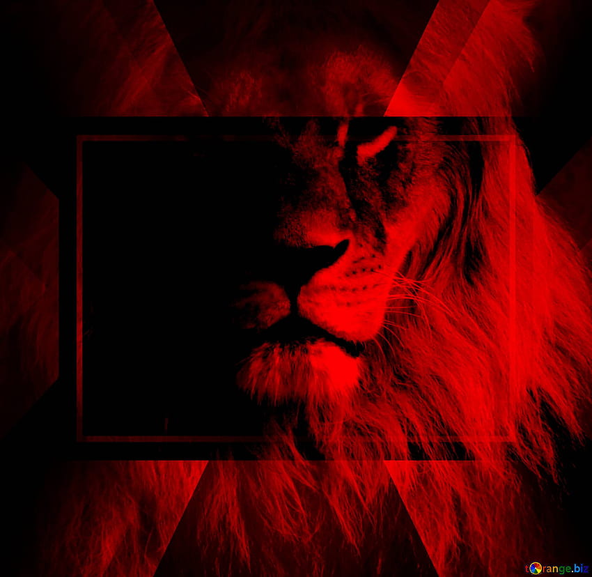 Red lion portrait powerpoint website infographic template banner layout design responsive brochure business on CC HD wallpaper