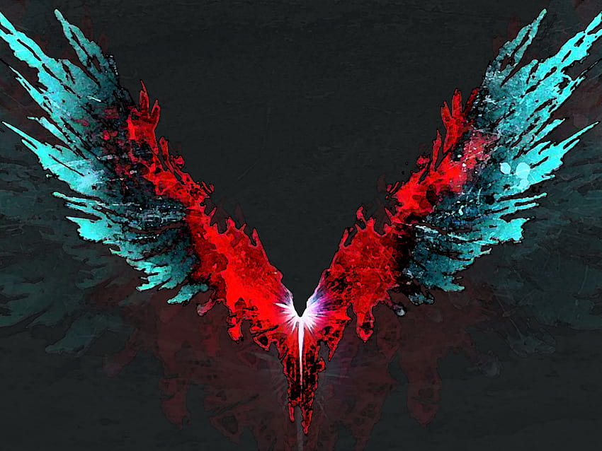 Devil May Cry 5, 비디오 게임, 날개, 로고, 1400x1050, 표준 4:3, 전체 화면 HD 월페이퍼