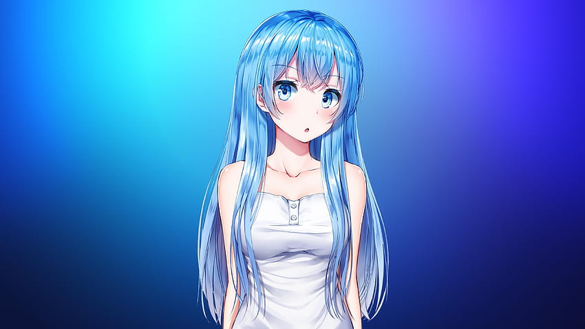 Anime Girl Aqua Blue , Anime, anime blue cute 高画質の壁紙