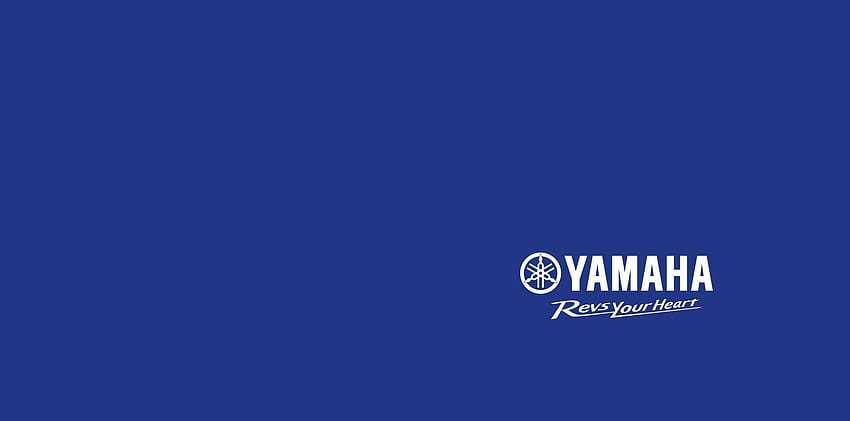 Azul Yamaha Logo, logotipo da empresa papel de parede HD