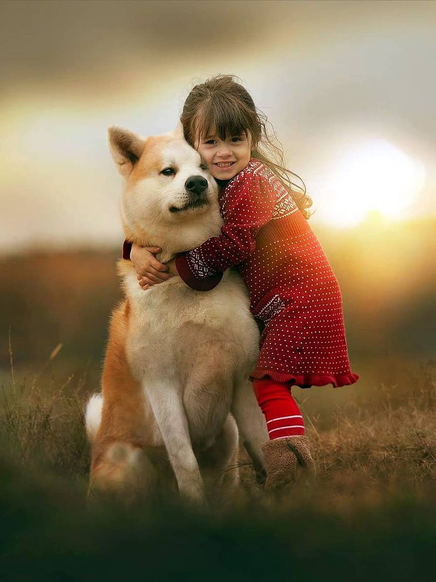 Cute Girl and Dog by hende09, dog girl HD phone wallpaper | Pxfuel