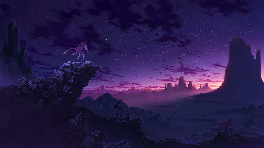 Purple Sky Landscape [1920 x 1080] : 紫アニメ 1920x1080 高画質の壁紙