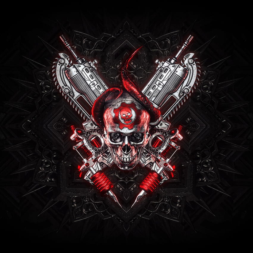Gears of War, PC 게임, 로고, 두개골과 총, 3840x2160, , 9f26ae7c HD 전화 배경 화면
