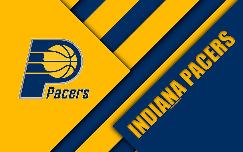 Indiana Pacers, NBA, logo, conception matérielle, logo Indiana Pacers Fond d'écran HD