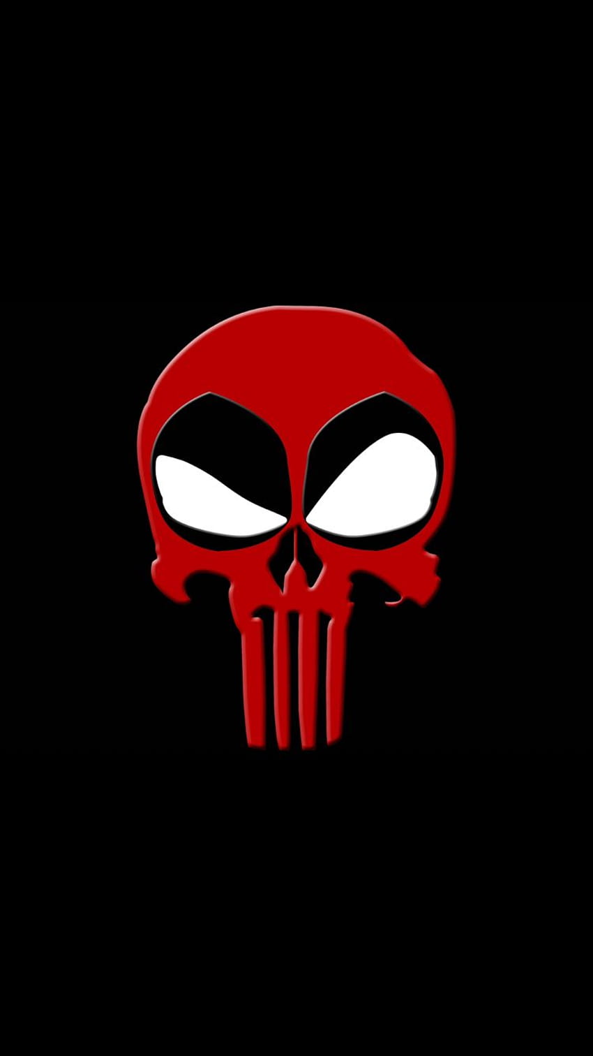 Punisher and Deadpool Logo on Dog, scary logo HD phone wallpaper