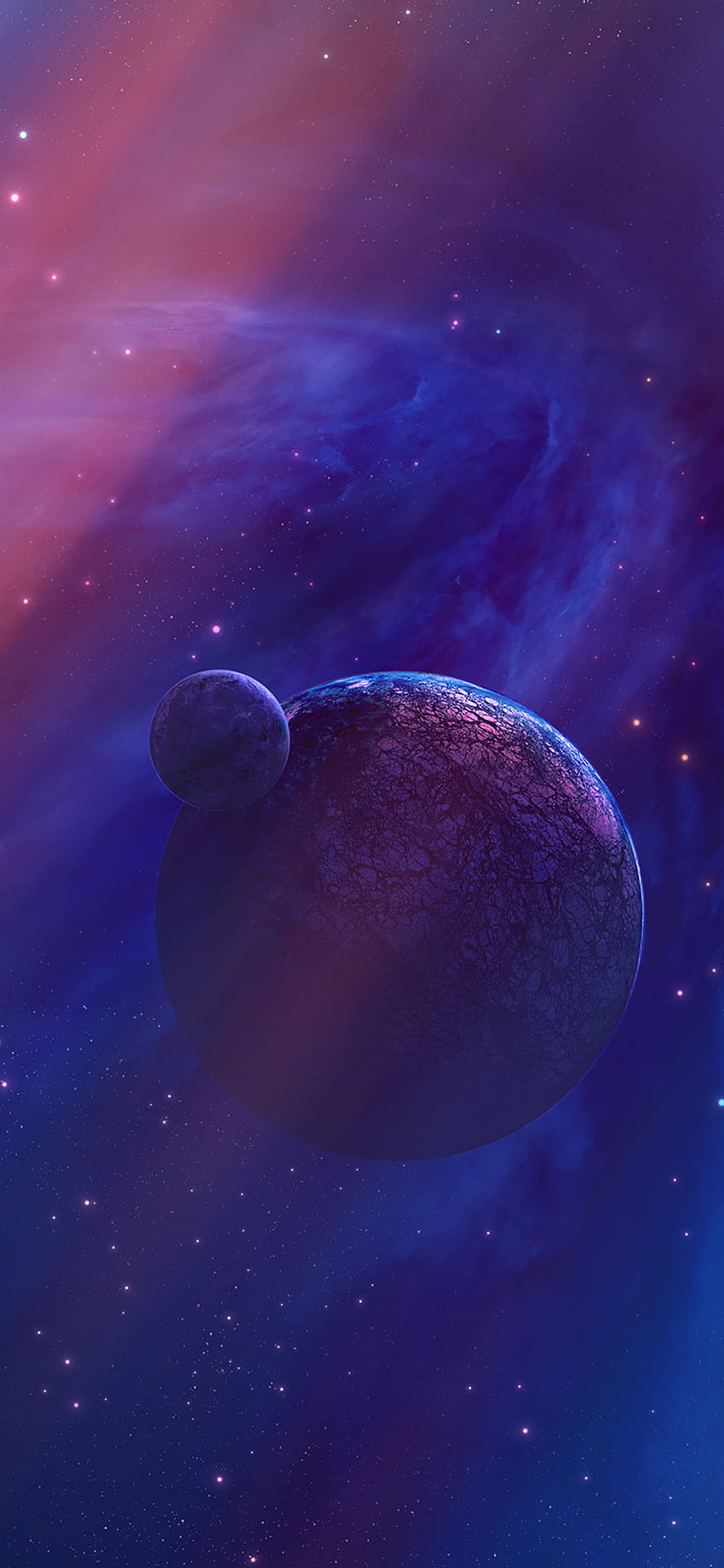 1125x2436 Purpurowa Planeta Przestrzeń kosmiczna Iphone XS,Iphone 10,Iphone X , Tła i, iphone planeta fioletowy Tapeta na telefon HD