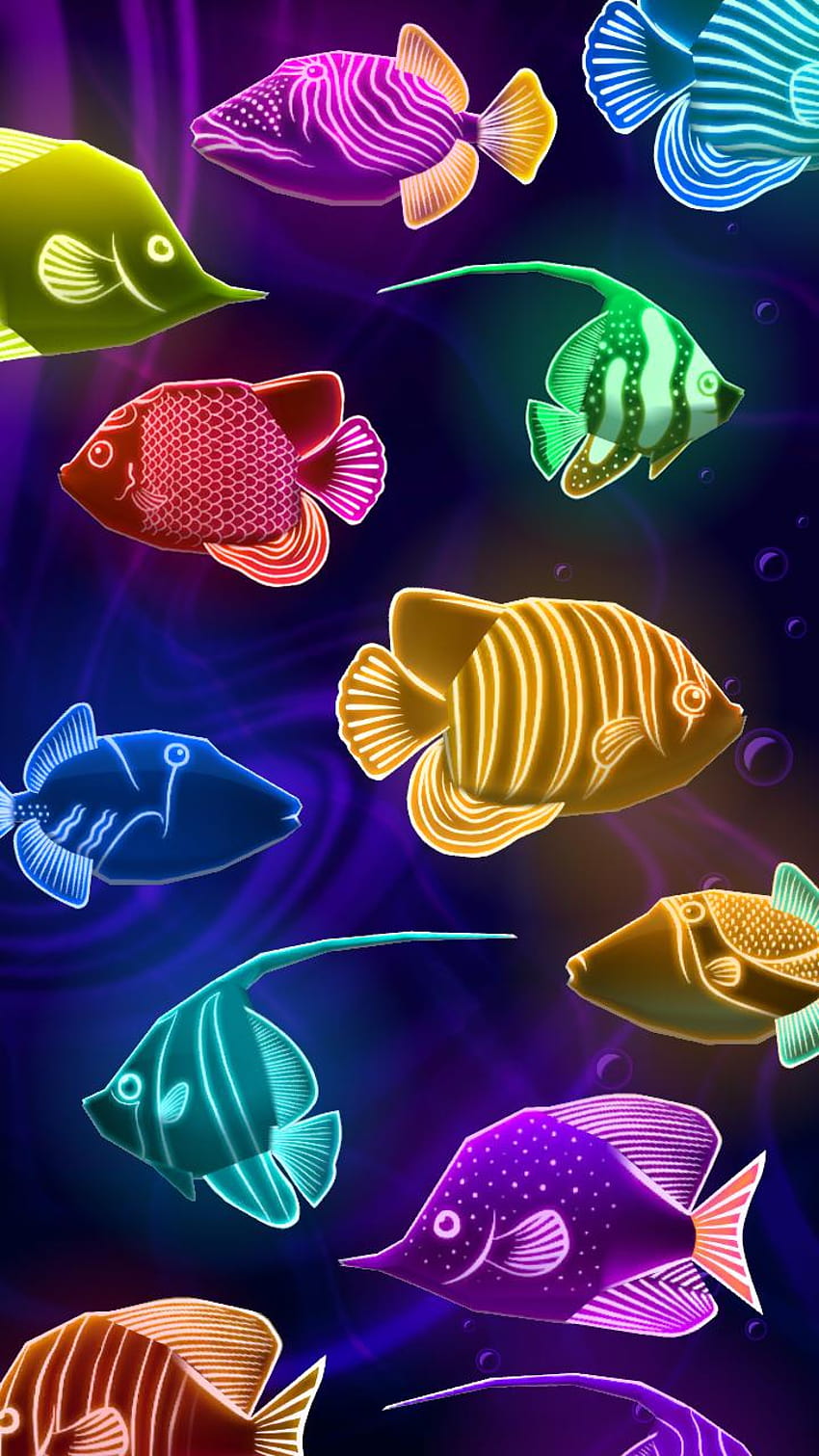 Neon Fish Live for Android HD phone wallpaper