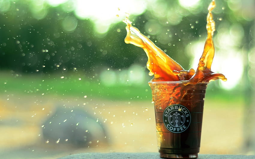 Starbucks Coffee Splash Drops Bokeh [1680x1050] for your , Mobile & Tablet, summer iced coffee HD wallpaper