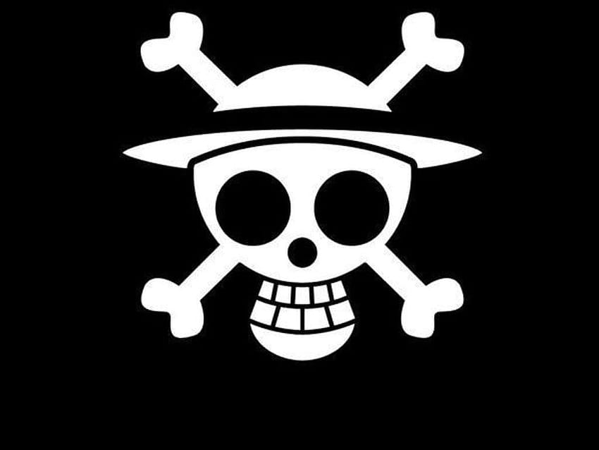 Keen Jolly Roger Luffy Decal Vinyl Sticker, luffy black and white HD wallpaper