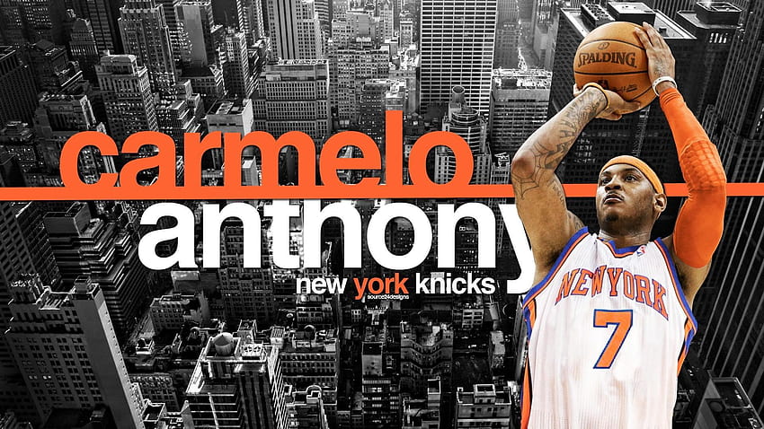 Carmelo anthony jugador de baloncesto de los new york knicks de la nba fondo de pantalla