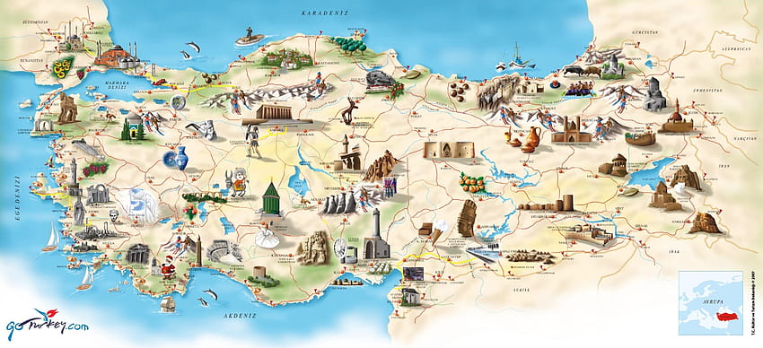 トルコの地図、turkiye 高画質の壁紙