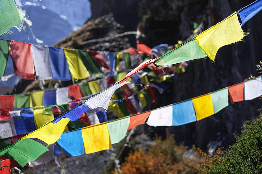 Uzdrawiające tybetańskie flagi modlitewne Rolki, flaga tybetańska Tapeta HD
