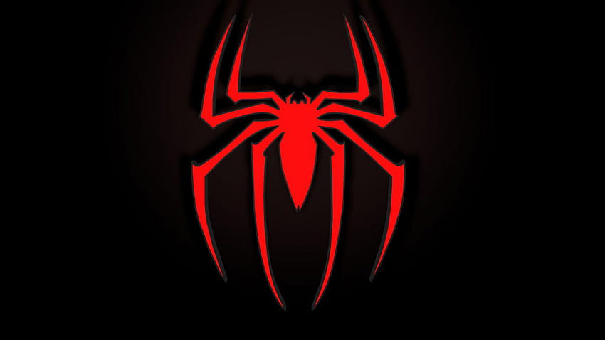 черно лого на човек паяк » Галерия с и, лого на човек паяк HD тапет