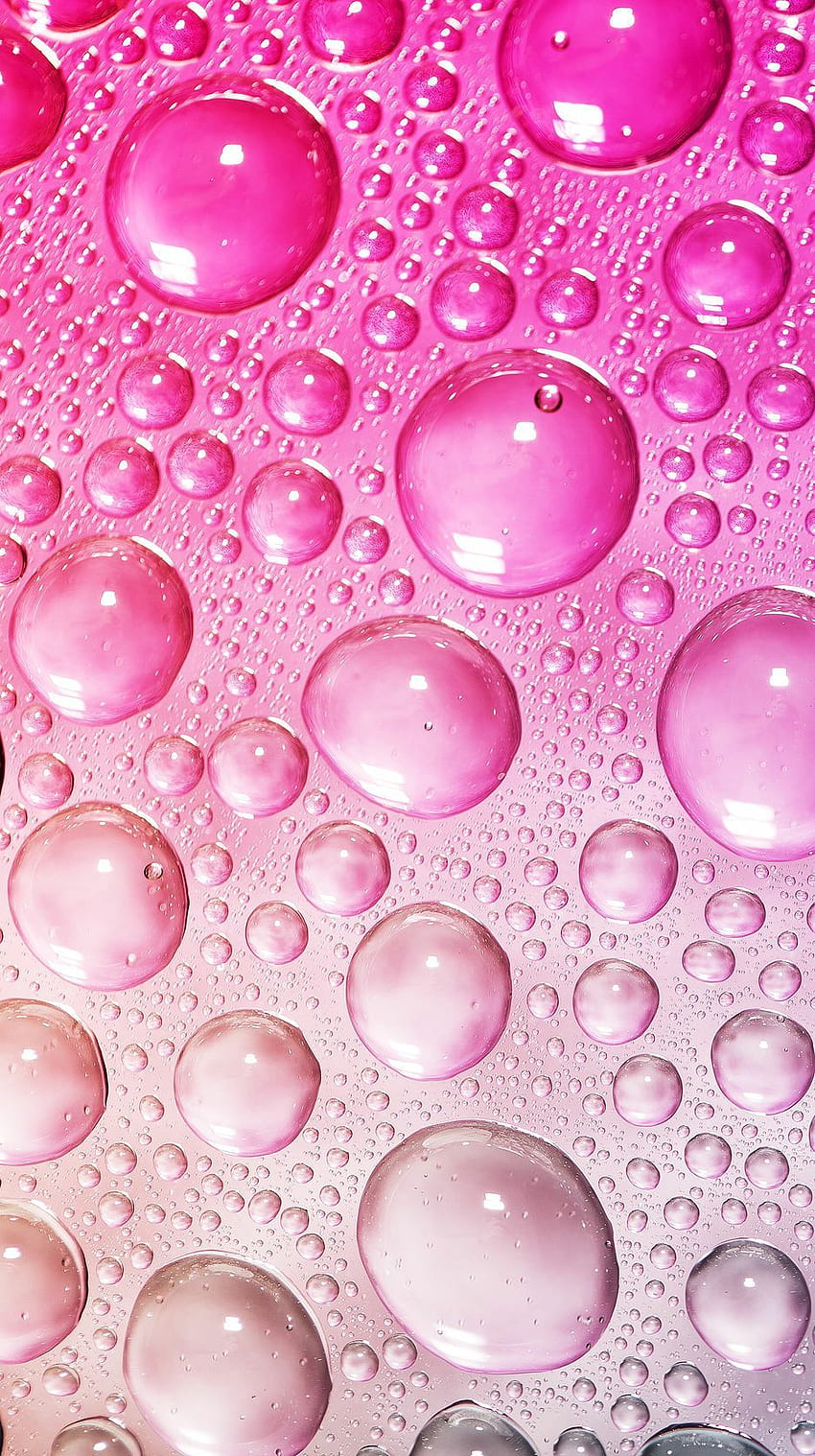 Gradient Pink Water Bubbles, Blasen Wassergradient HD-Handy-Hintergrundbild