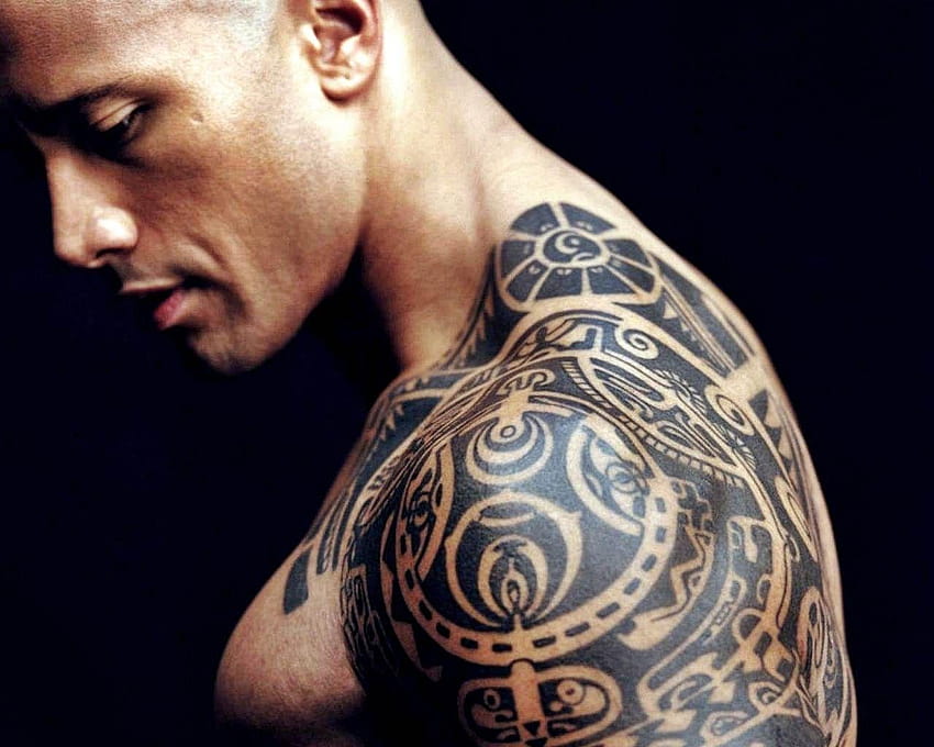 Maori Tattoo Dwayne Johnson HD Png Download  vhv