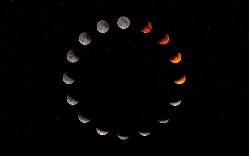 1280x800 moon, phase, eclipse, cycle, astronomy, moon phases HD wallpaper