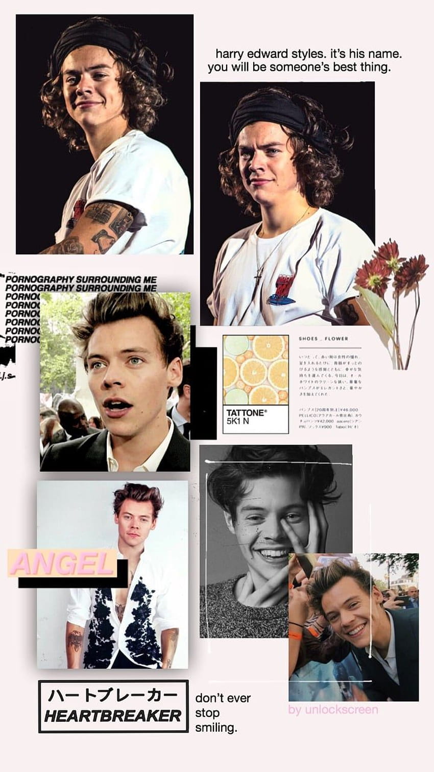 Harry collage lockscreen shared by Kiwi., harry styles collage HD phone ...