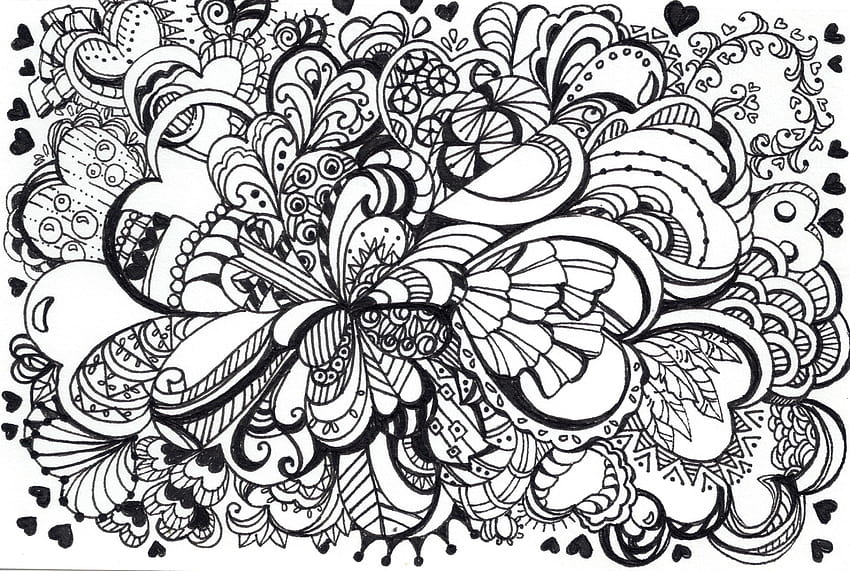printable zentangle coloring pages HD wallpaper
