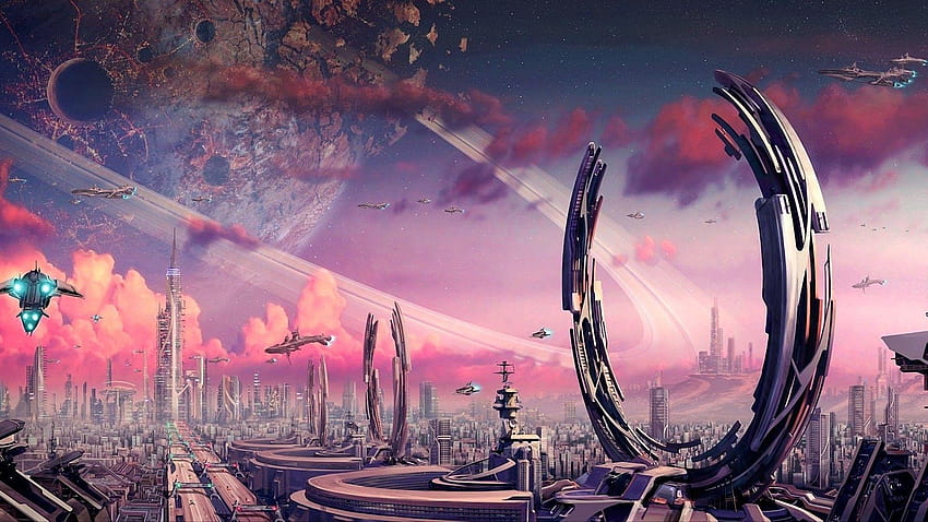5 ciudades futuristas, ciudad futurista rosa fondo de pantalla | Pxfuel