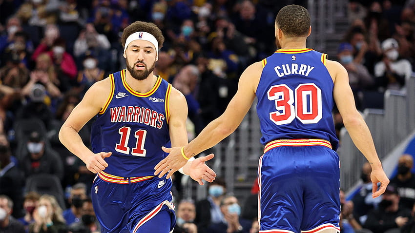 Steph Curry und Klay Thompson von den Warriors finden Rhythmus gegen Pistons, Stephen Curry und Klay Thompson HD-Hintergrundbild