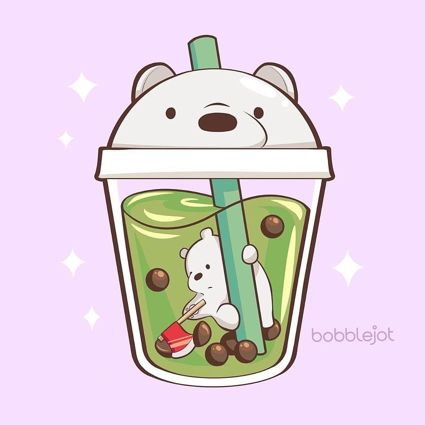 Icy Flavour Boba Tea in 2020, we bare bears boba HD phone wallpaper