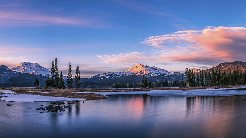 Sparks Lake, , Oregon, USA, mountains HD wallpaper