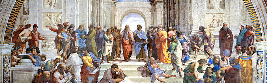 Сократ, Аристотел, Атинската школа, философи, Платон HD тапет