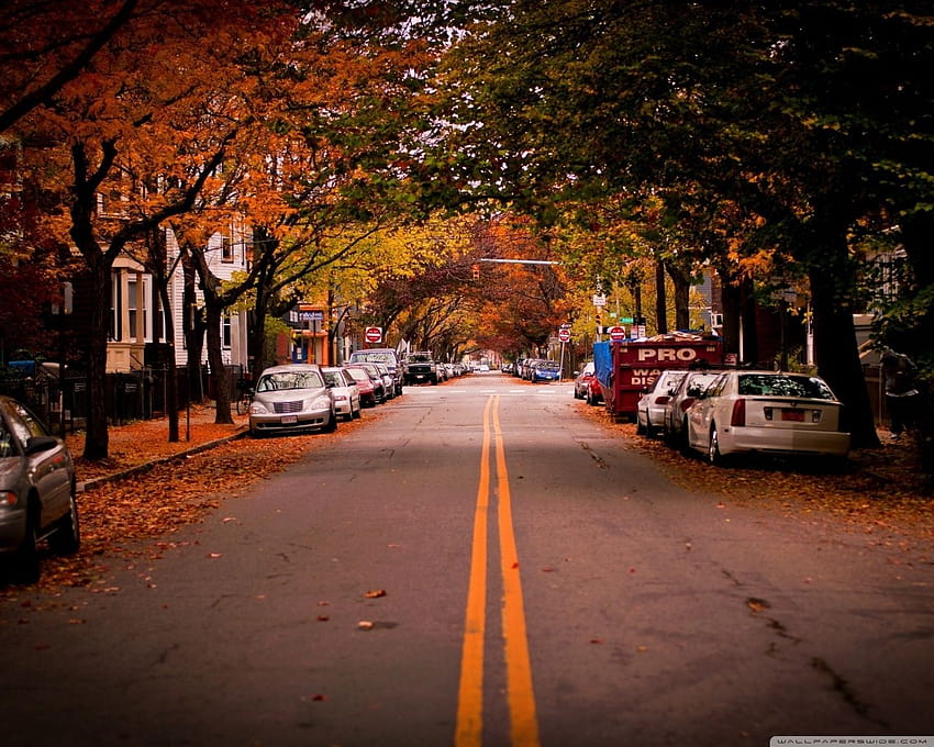 American Town, Autumn Ultra Backgrounds for U TV : Multi Display, Dual Monitor : Tablet : Smartphone, autumn truck HD wallpaper
