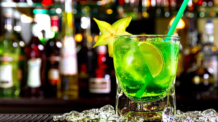 Green Mojito Summer Cocktail Drink HD wallpaper