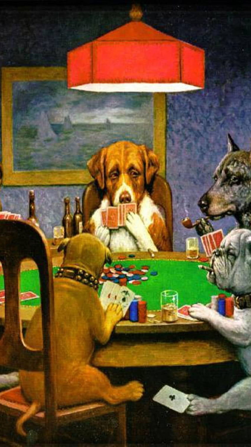 Dogs Playing Poker Funny Representation Art  For You HD phone wallpaper   Pxfuel