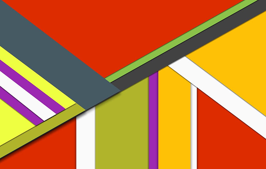 Gelb, Rot, Grau, Geometrie, Design, Farbe, Material, Abschnittsabstraktionen HD-Hintergrundbild