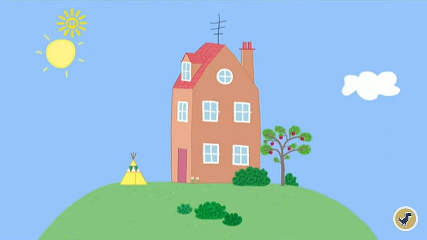 Wall Paper Peppa Pig Family House, paper house HD wallpaper