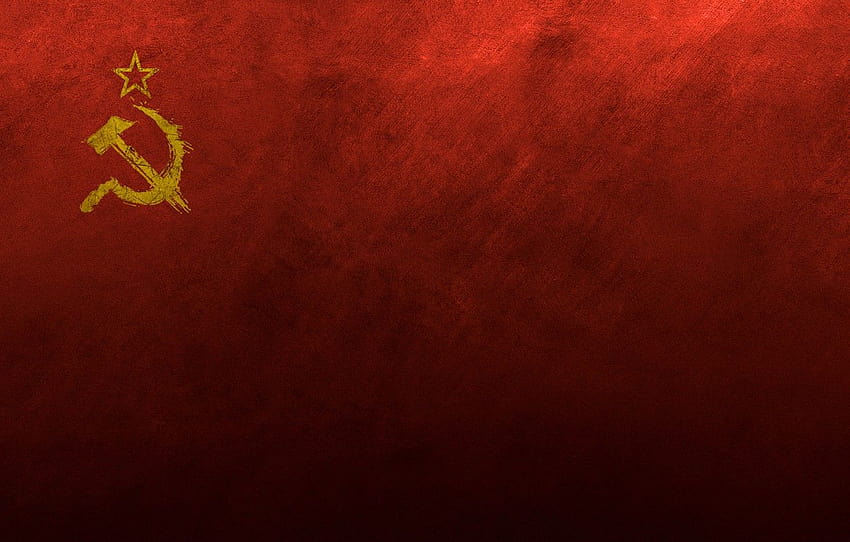 vermelho, bandeira, URSS, foice e martelo, rugosidade, bandeira da URSS, seção текстуры, sssr papel de parede HD