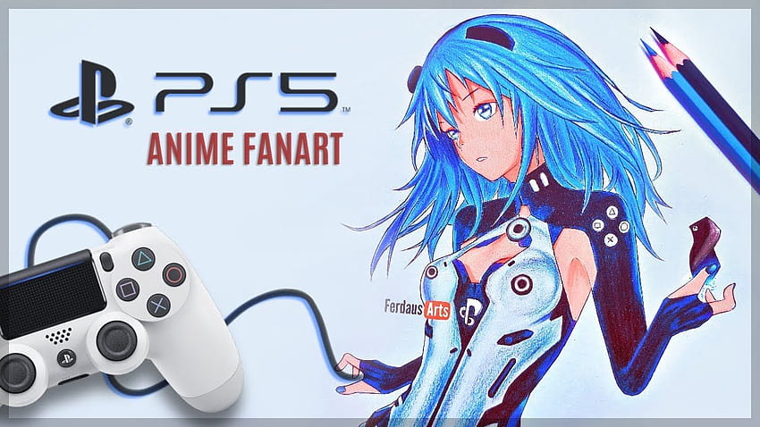 PS5 Console Look: Ps5 Fan Art Anime Girl HD wallpaper
